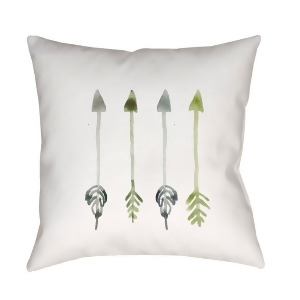 Arrows by Surya Poly Fill Pillow White/Green 20 x 20 Arw004-2020 - All