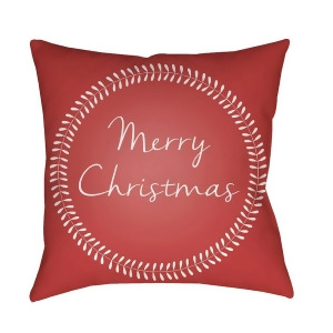 Merry Christmas Ii by Surya Poly Fill Pillow Red/White 20 x 20 Hdy075-2020 - All