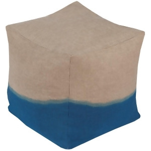 Dip Dyed Pouf by Surya Khaki/Dark Blue Ddpf001-181818 - All