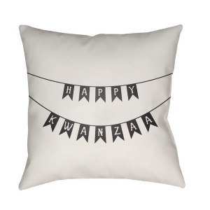 Kwanzaa I by Surya Poly Fill Pillow White/Black 20 x 20 Hdy044-2020 - All