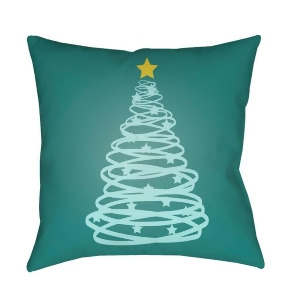 Christmas Tree by Surya Poly Fill Pillow Green/Yellow 20 x 20 Hdy116-2020 - All