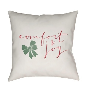 Comfort by Surya Poly Fill Pillow White/Red 18 x 18 Hdy009-1818 - All