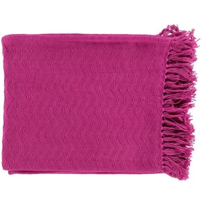 Thelma by Surya Throw Blanket Bright Pink Thm6004-5060 - All