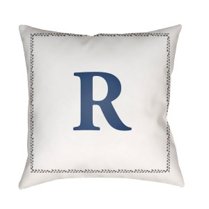 Initials by Surya Poly Fill Pillow White/Blue 20 x 20 Int018-2020 - All