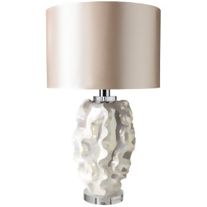 Saratoga Table Lamp by Surya Pearlized Base/Gold Shade Srg-100 - All