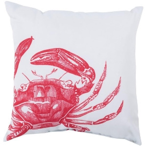 Rain by Surya Crab Poly Fill Pillow Pale Blue/Red 20 x 20 Rg107-2020 - All