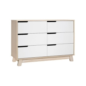 Babyletto Hudson 6-Drawer Double Dresser Washed Natural White M4216nxw - All