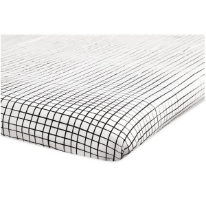 Babyletto Tuxedo Monochrome Grid Mini Crib Sheet T11569 - All