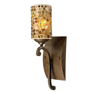 Springdale 1 Light Knighton Mosaic Wall Sconce Antique Golden Bronze Stw13015 - All