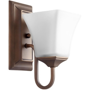 Quorum 1 Light Wall Mount Oiled Bronze/Satin Opal 5504-1-86 - All