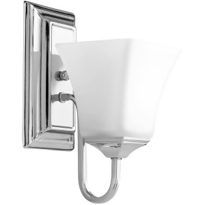 Quorum 1 Light Wall Mount Polished Nickel/Satin Opal 5504-1-62 - All