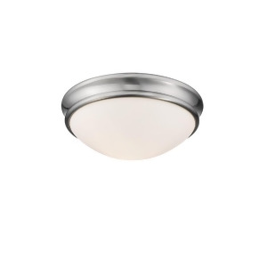 Millennium Lighting 1 Light Flushmount Brushed Nickel/Etched White 5221-Bn - All
