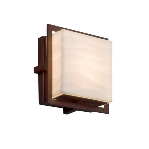 Justice Led Porcelina Avalon Square In/Out Sconce Bronze Pna-7561w-wave-dbrz - All