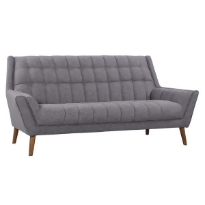 Armen Living Cobra Modern Sofa Dark Gray Linen/Walnut Lcco3dg - All