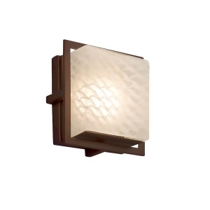 Justice Led Fusion Avalon Square In/Out Sconce Bronze Fsn-7561w-weve-dbrz - All