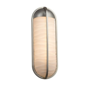 Justice Design Led Porcelina Starboard Lg Sconce Nickel Pna-7574w-wave-nckl - All