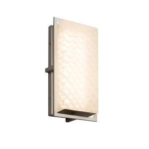 Justice Design Led Fusion Avalon Sm Sconce Nickel/Weave Fsn-7562w-weve-nckl - All