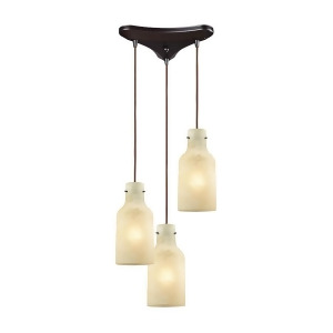 Elk Weatherly 3 Lt Triangle Pendant Oil Rubbed Bronze Chalky Beige 45355-3 - All