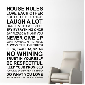 Walplus House Rules Quote En Ws8001 - All