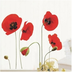 Walplus Red Poppy Flowers Ws5018 - All
