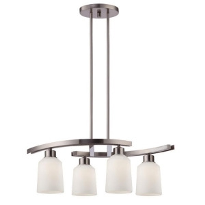 Canarm Quincy 4 Light Chandelier Brushed Nickel Ich431a04bn - All
