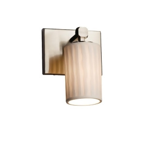 Justice Design Limoges Tetra 1 Lt Sconce Cyl Flat Brsh Nkl Waterfall Incan - All