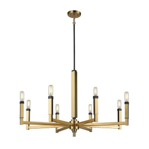 Elk Mandeville 8 Lt Chandelier Satin Brass Oil Rubbed Bronze Accents 67758-8 - All