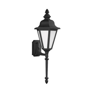 Sea Gull Lighting Brentwood Large 1 Light Outdoor Wall Lantern Black 89823-12 - All