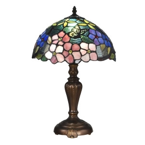 Dale Tiffany Fox Peony Tiffany Table Lamp Antique Bronze Stt16081 - All