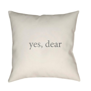 Yes Dear by Surya Poly Fill Pillow Tan/Gray 20 x 20 Qte061-2020 - All