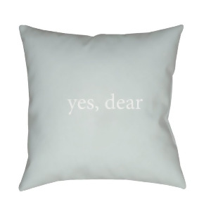 Yes Dear by Surya Poly Fill Pillow Green/White 18 x 18 Qte062-1818 - All