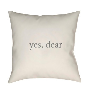 Yes Dear by Surya Poly Fill Pillow Tan/Gray 18 x 18 Qte061-1818 - All