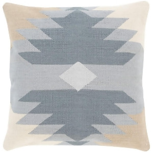Cotton Kilim by Surya Down Pillow Charcoal/Gray/Lt.Gray 18 Ck005-1818d - All
