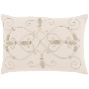 Pauline by Surya Poly Fill Pillow Cream/Silver 13 x 19 Pn001-1319p - All