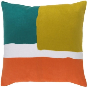Harvey by Surya Down Pillow Teal/Lime/Orange 18 x 18 Hv004-1818d - All