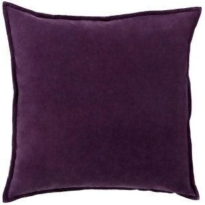 Cotton Velvet by Surya Down Fill Pillow Dark Purple 20 x 20 Cv006-2020d - All