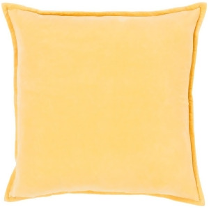 Cotton Velvet by Surya Down Fill Pillow Bright Yellow 20 x 20 Cv007-2020d - All