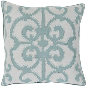 Amelia by Surya Poly Fill Pillow Teal/Light Gray 18 x 18 Al003-1818p - All