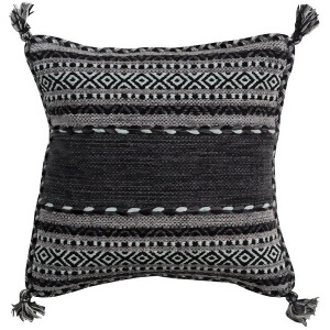 Trenza by Surya Down Pillow Black/Charcoal/Lt.Gray 20 x 20 Tz001-2020d - All