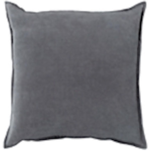 Cotton Velvet by Surya Down Fill Pillow Charcoal 22 Square Cv003-2222d - All