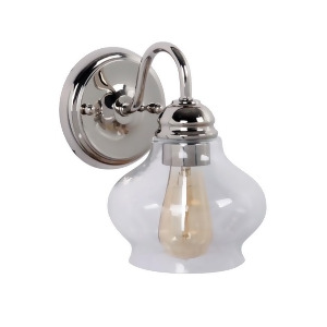 Craftmade Yorktown 1 Lt Wall Sconce Polished Nickel w/Antique Clear 35001-Pln - All
