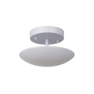 Craftmade Echo 1 Light Led Semi Flush White w/Clear Acrylic 42950-W-led - All
