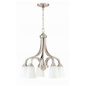 Craftmade Grace 5 Lt Down Chandelier Brushed Nickel w/White Frosted 41915-Bnk - All