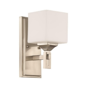 Craftmade Urbane 1 Lt Wall Sconce Brushed Nickel w/White Opal 43961-Bnk - All