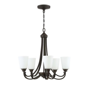 Craftmade Grace 5 Light Chandelier Espresso w/White Frosted Glass 41925-Esp - All