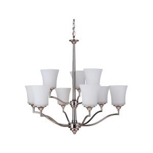 Craftmade Helena 9 Light Chandelier Polished Nickel w/White Frosted 41729-Pln - All