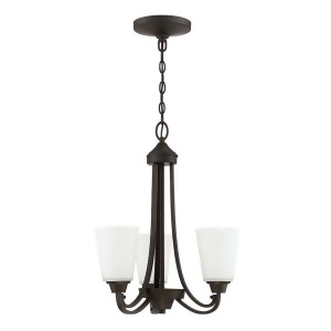 Craftmade Grace 3 Light Chandelier Espresso w/White Frosted Glass 41923-Esp - All