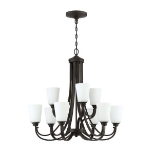 Craftmade Grace 9 Light Chandelier Espresso w/White Frosted Glass 41929-Esp - All