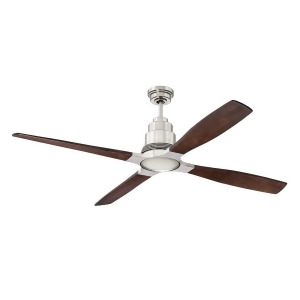 Craftmade Ricasso 60 Ceiling Fan Kit Brushed Polished Nickel Walnut K11283 - All