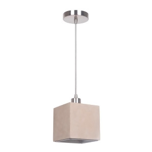 Craftmade 1 Lt Mini Pendant Brushed Nickel w/Grey Concrete/Silver P685bnk1 - All